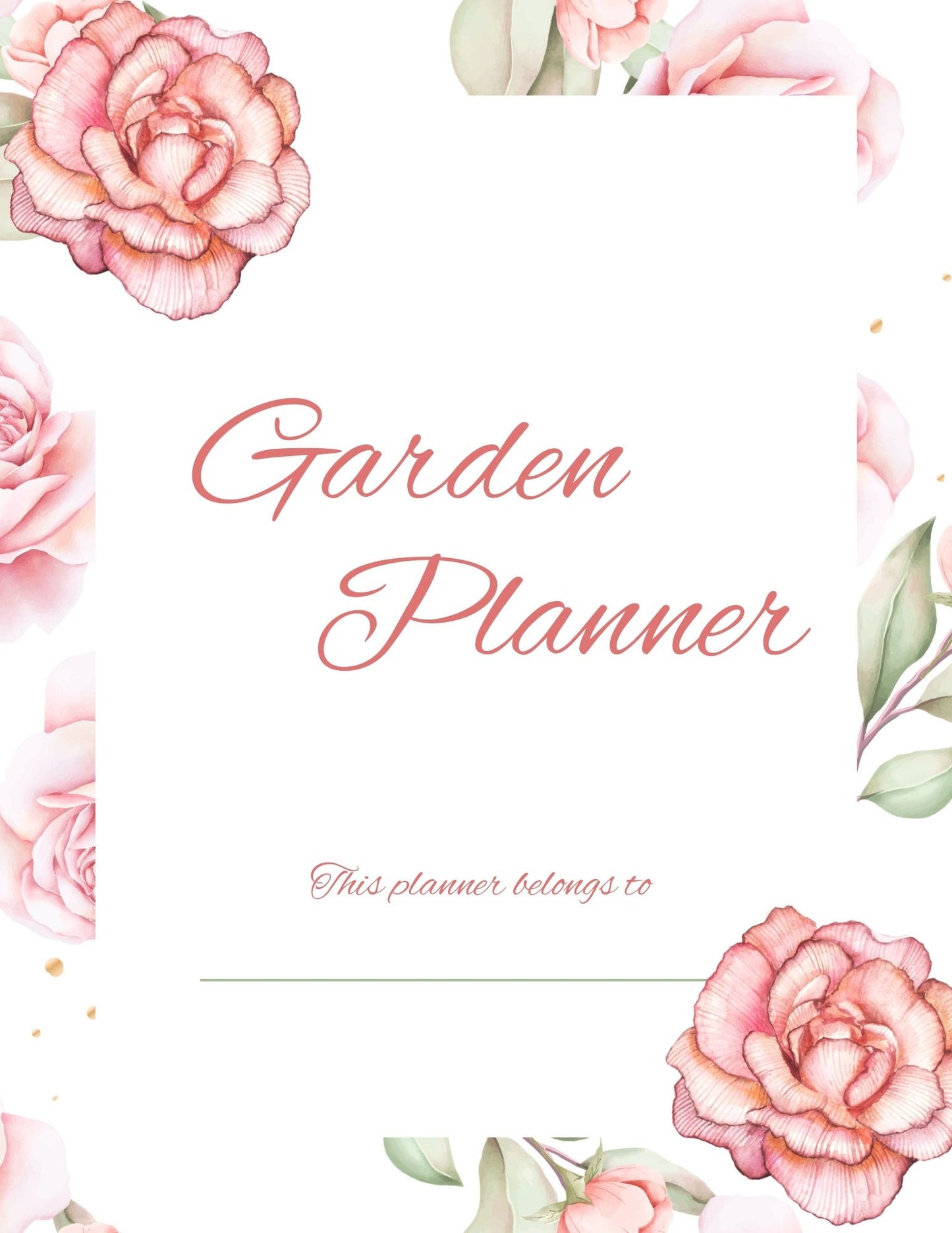 Vintage Rose Garden Planner | Vintage Floral Garden Printable Planner  | Gardening Journal | PDF Download