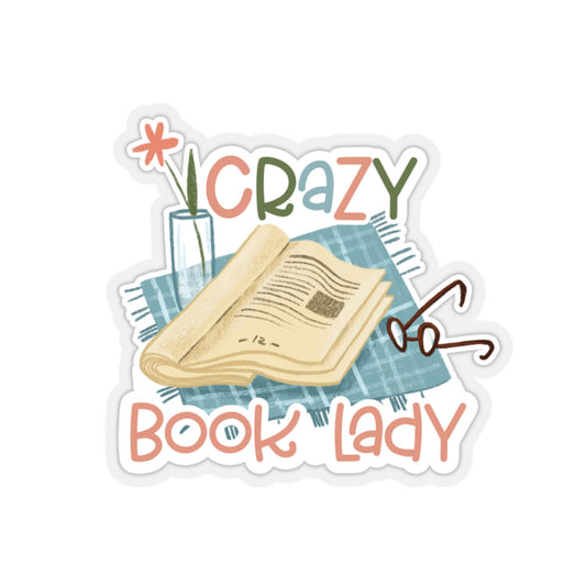 Crazy Book Lady Sticker