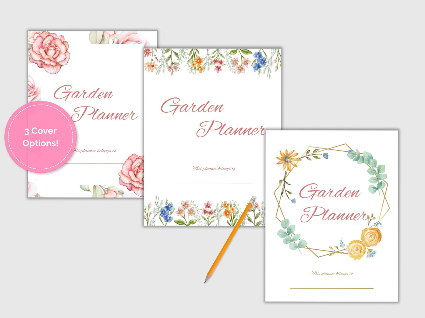 Vintage Rose Garden Planner | Vintage Floral Garden Printable Planner  | Gardening Journal | PDF Download