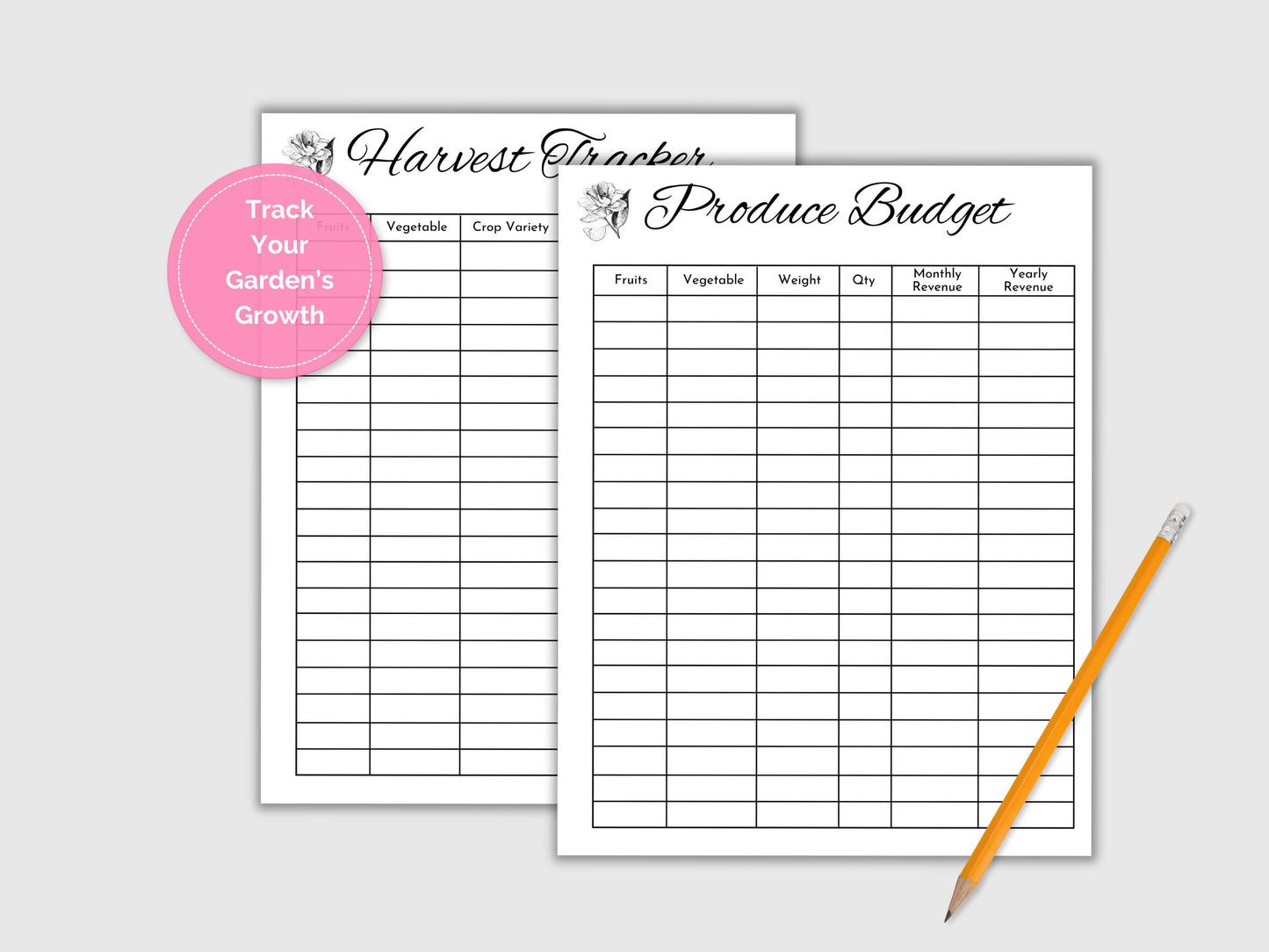 Vintage Rose Garden Planner | Vintage Floral Garden Printable Planner  | Gardening Journal | PDF Download